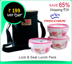 Princeware Lock & Seal Lunch Pack Rs. 199/-