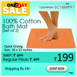 100% cotton bath mat set of 2