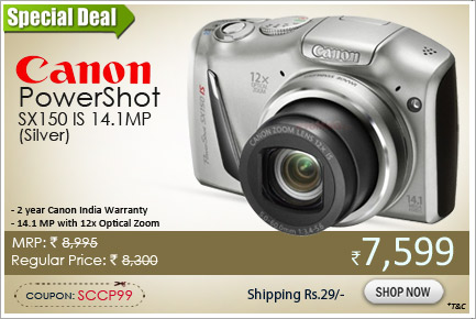 Canon PowerShot SX150 IS Point & Shoot (Silver)
