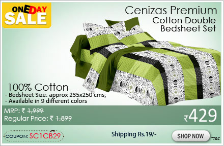 Cenizas Premium Cotton Double Bedsheet Set (9 Options)
