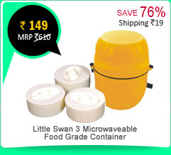 LITTLE SWAN 3 Microwaveable Food Grade Container