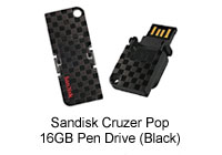 Sandisk Cruzer Pop 16GB Pen Drive (Black)