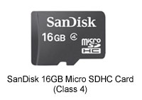 SanDisk 16GB Micro SDHC Card (Class 4)