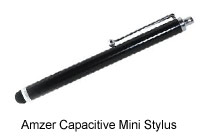 Amzer Capacitive Mini Stylus - Black for iPad 2 & Galaxy Tab