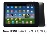 New BSNL Penta T-PAD IS703C Android ICS tablet