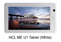 HCL ME U1 Tablet (White) Android 4.0.3 (Ice Cream Sandwich) Tab