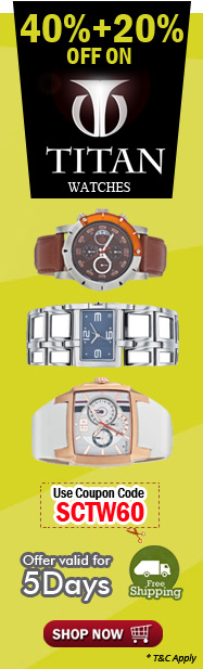 40+20 % Off on Titan Watches 