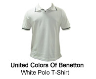 United Colors Of Benetton White Polo T-Shirt