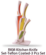 RKM Kitchen Knife Set-Teflon Coated-3 Pcs Set