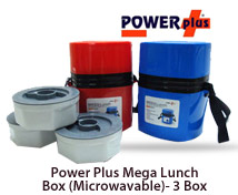 Power Plus Mega Lunch Box (Microwavable)- 3 Box
