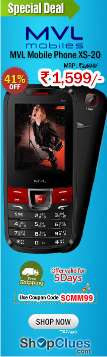 MVL Mobile Phone XS-20 just Rs. 1599/- with free shipping