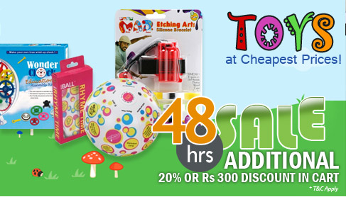 48hrs sale on Toys , additional 20% off