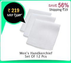 Mens Handkerchief Set Of 12 PCs