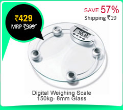 Digital Weighing Scale 150kg- 8mm Glass