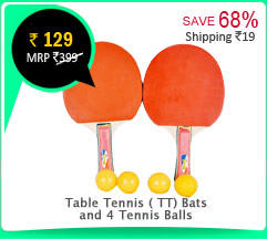 Table Tennis ( TT) Bats and 4 Tennis Balls 