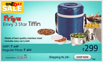 Envy 3 Star Tiffin by Priya Plast