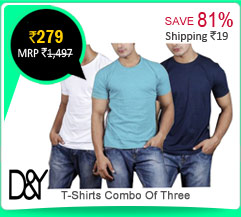 D&Y T-Shirts Combo Of Three Rs. 279