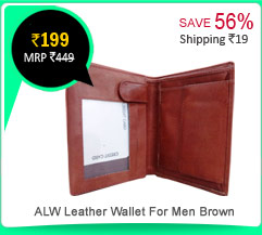 ALW Leather Wallet For Men Brown Rs. 199