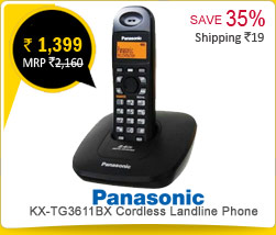 Panasonic KX-TG3611BX Cordless Landline Phone Rs. 1,399