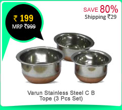 Varun Stainless Steel C B Tope (3 Pcs Set) Rs. 199
