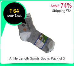 Ankle Length Sports Socks Pack of 3