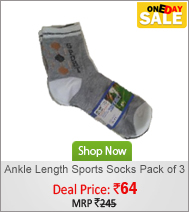 Ankle Length Sports Socks Pack of 3