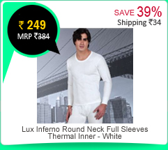 Lux Inferno Round Neck Full Sleeves Thermal Inner - White