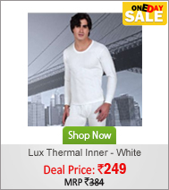 Lux Inferno Round Neck Full Sleeves Thermal Inner - White