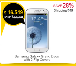 Samsung Galaxy Grand Duos (GT-I9082) with 2 Flip Covers