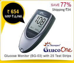 Dr Morepen Glucose Monitor (BG-03) with 25 Test Strips Rs. 654