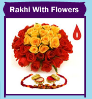 Rakhi with Flowers