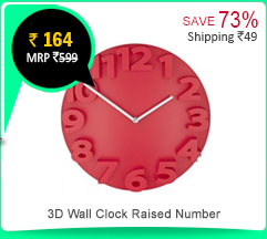 3D Wall Clock Raised Number
