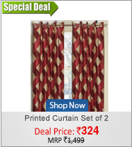 Set of 2 Decor Home Stunning Diamond Printed Curtain - 48" X 84"