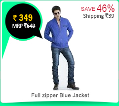 Full zipper Blue Jacket