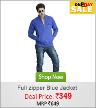 Full zipper Blue Jacket