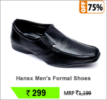 HANSX MENS FORMAL SHOES IN BLACK