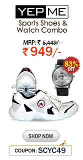 Yepme Sports Shoes + Yepme Watch Combo