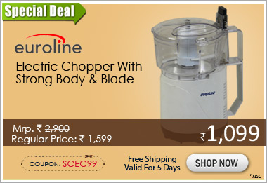 Euroline Electric Chopper With Strong Body & Blade With Over Heated Protect