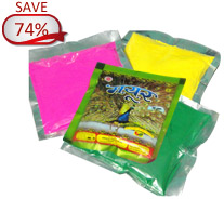 SUPER SAVER 5+1 Pack Mayur's Holi Herbal Gulal (300 grams)