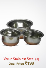 Varun Stainless Steel C B Tope (3 Pcs Set)