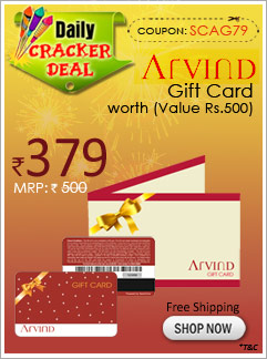 Arvind Gift Card worth (Value Rs.500) (Coupon Code- SCAG79)