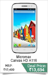 Micromax Canvas HD A116