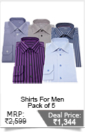 Pack of 5 Shirts For Men