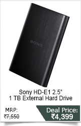 Sony HD-E1 2.5 Inch 1 TB External Hard Drive