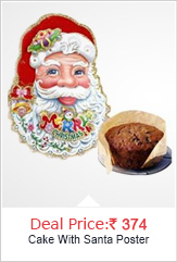 Cake With Santa Poster