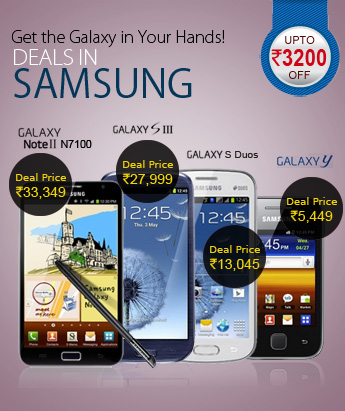 best deal on Samsung Smart Phones upto Rs. 3200 off