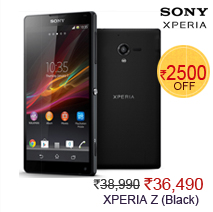 Sony Xperia Z Black just Rs. 36,490