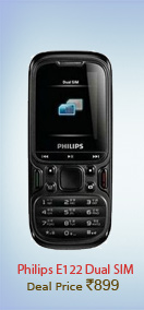 Philips E122 Dual SIM Mobile Phone ( Black )