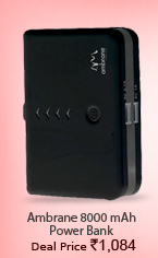 Ambrane Portable 8000 mAh Power Bank With Dual USB Ports