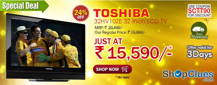 Toshiba 32HV10ZE 32-Inch LCD TV at Rs just 15,590/-
